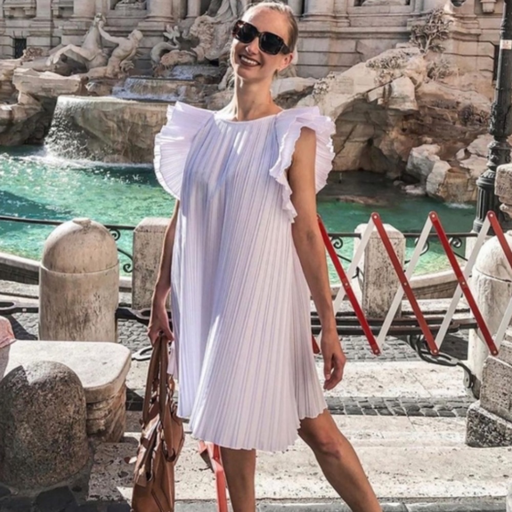 ZARA PLEATED DRESS - Picture 5 of 5